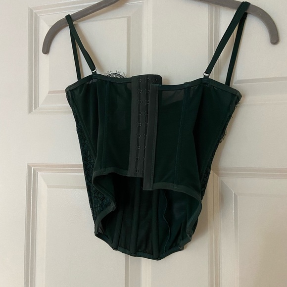 Out From Under Modern Love Lace Corset - Dark Green - Picture 4 of 6